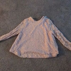 Blush pink lace crop top